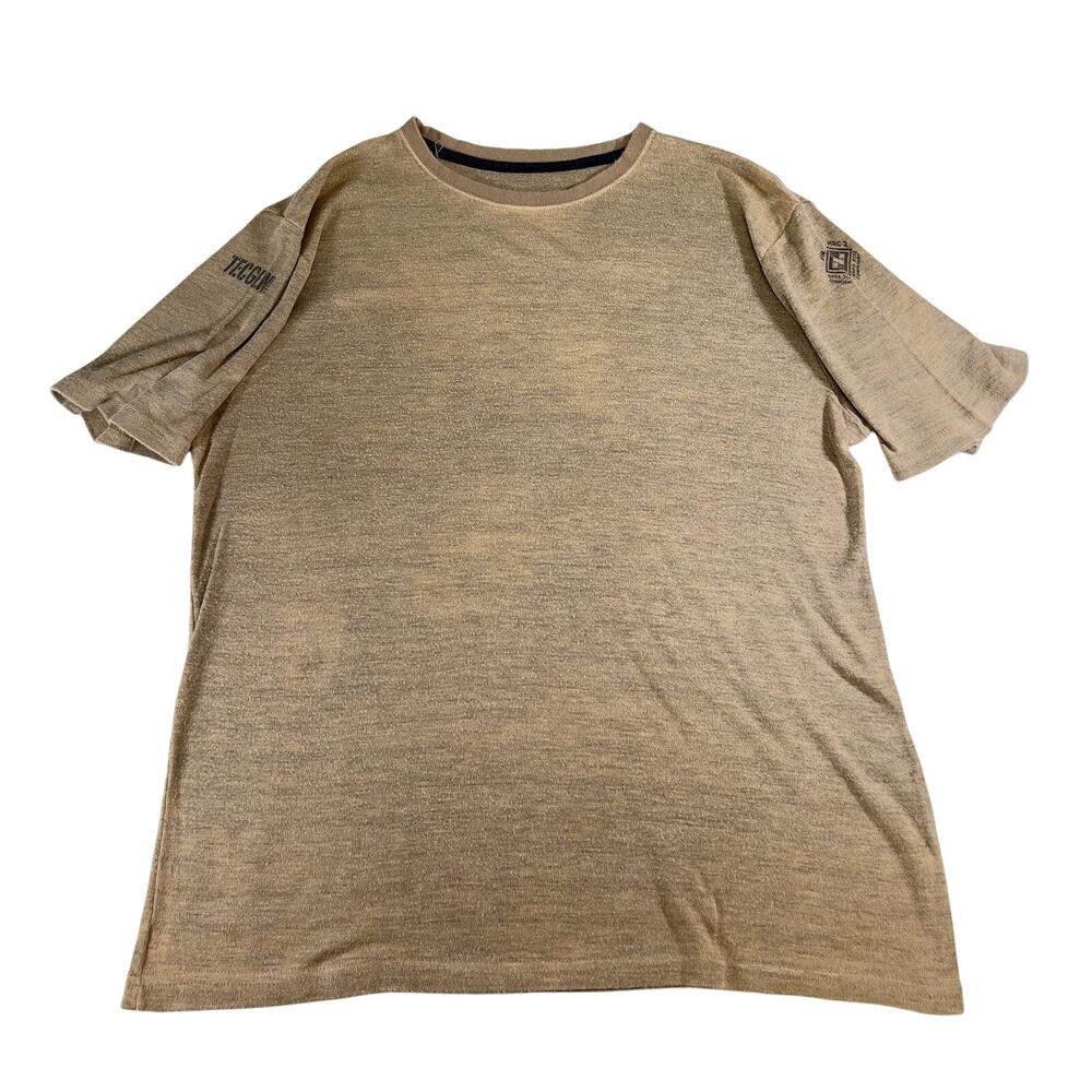 National Safety Apparel Flame Resist T-Shirt Men L Brown Electric HRC2 Made USA